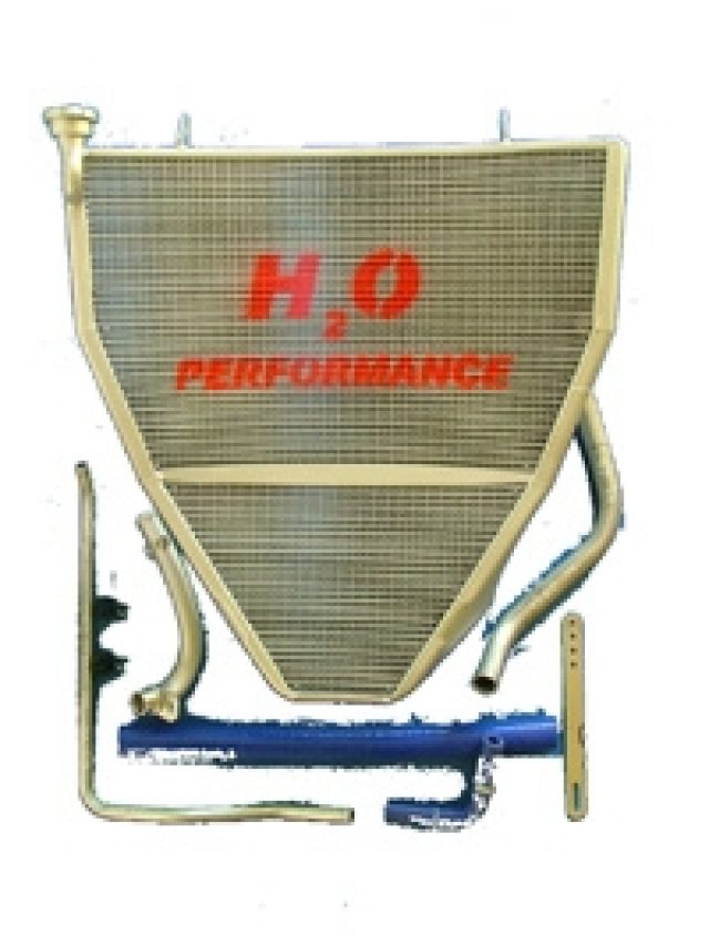 H2O Performance Oversize Racing Radiator kit For Yamaha YZF-R1 (2009-14) – illustrative image