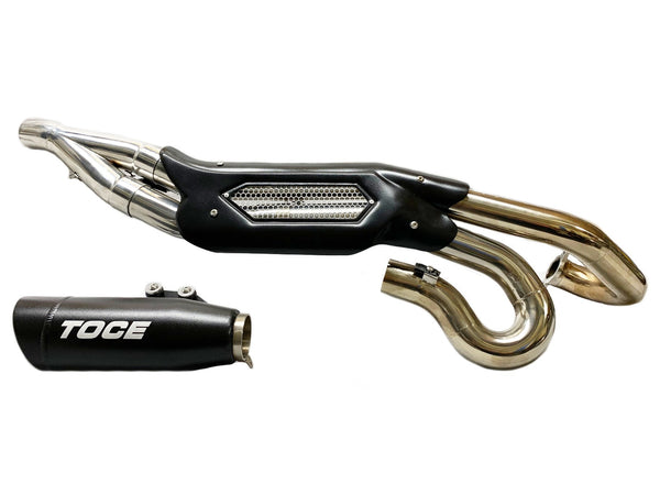 TOCE High Mount 2-1 Visor Tip Full Exhaust System- Indian FTR1200
