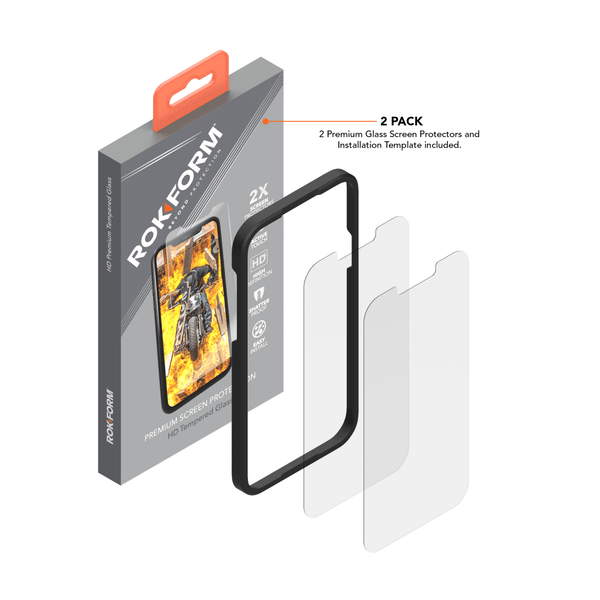 ROKFORM iPhone 13 Pro Max Tempered Glass Screen Protector (2 Pack)