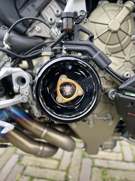 CNC RACING | Clear oil bath clutch cover Ducati Streetfighter V4