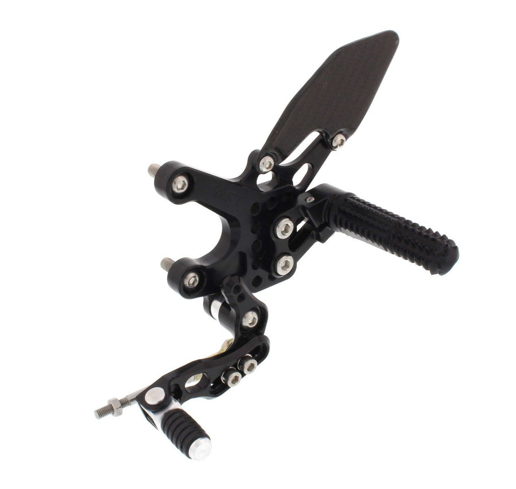 Rear Set Kit, Aprilia RSV4 10-16, Tuono 13-16, Black 710110B