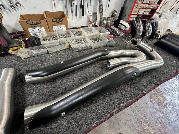 TOCE High Mount 2-1 Visor Tip Full Exhaust System- Indian FTR1200