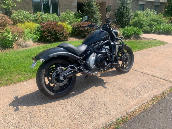 TOCE Upswept Double Down Full Exhaust - Kawasaki Vulcan 650 S (15-26)
