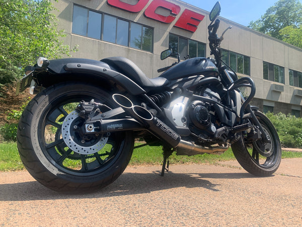 TOCE Upswept Double Down Full Exhaust - Kawasaki Vulcan 650 S (15-26)