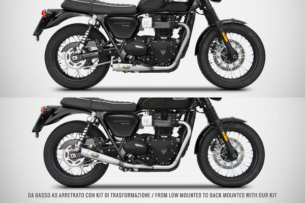 ZARD Exhaust Full System Triumph Bonneville T120 / T100 2016- (Removes OEM Cat)