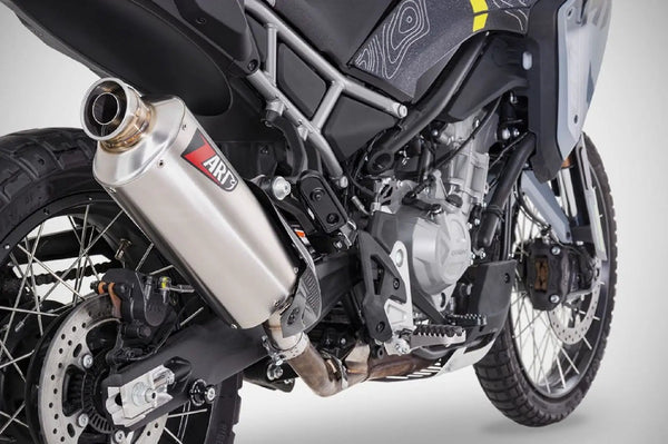 ZARD Exhaust Euro 5 Slip-On CFMoto IBEX 450 MT 2024- Stainless Steel With Carbon Heat Shield