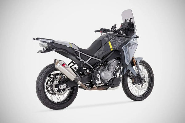 ZARD Exhaust Euro 5 Slip-On CFMoto IBEX 450 MT 2024- Stainless Steel With Carbon Heat Shield image 2