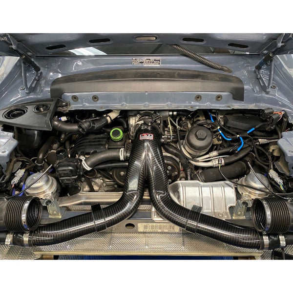 Porsche 991.2 Turbo Non-S/S IPD Carbon High Flow Y-Pipe ('13-'16) | Part #91600.2