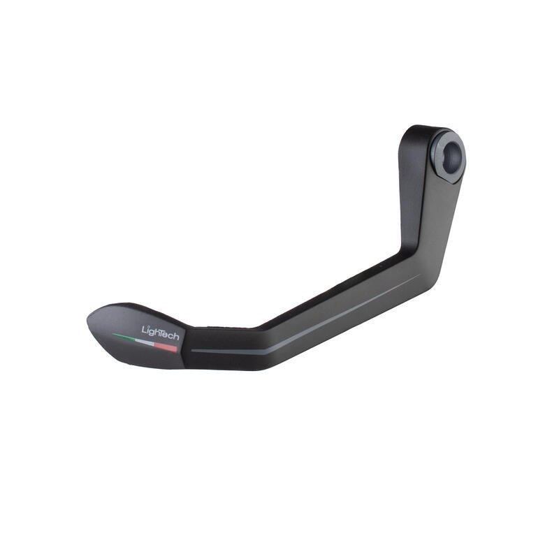 LighTech ISS201LTGRI left-side GC-Tech clutch-lever guard with grey detailing; separate mounting adapter not shown.
