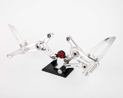 MOTOCORSE Machined from solid complete riding adjustable footpegs kit F3/B3/Dragster EURO4 Colore