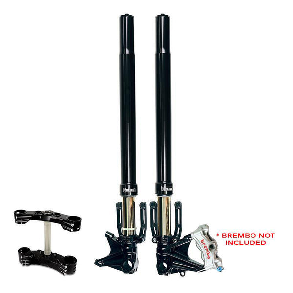 Unit Garage 3412_BL Öhlins fork kit BMW R18 + Unit garage triple clamp with radial fork feet 