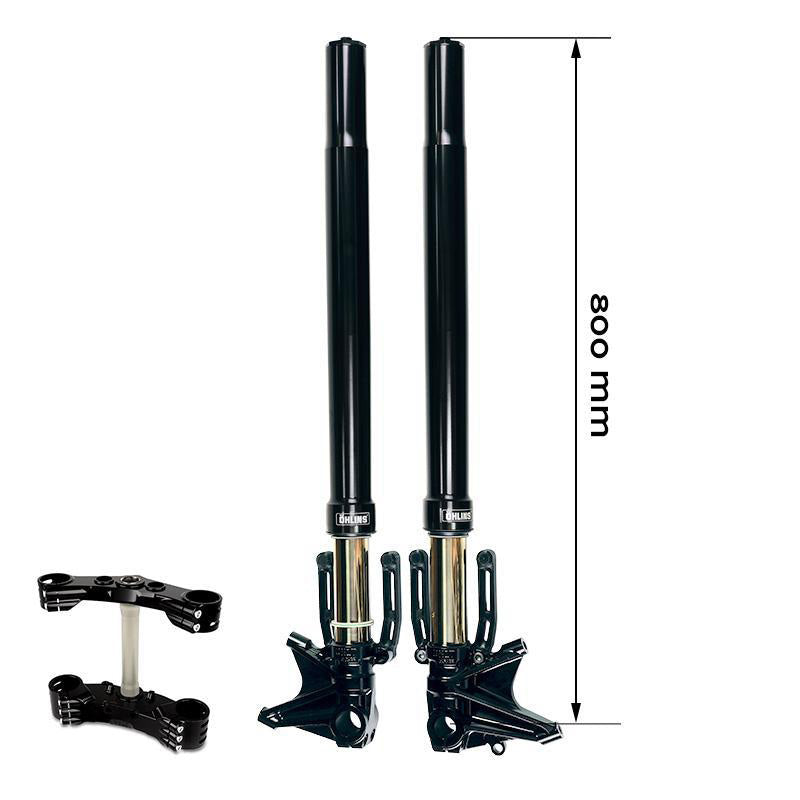 Unit Garage 3412_BL Öhlins fork kit BMW R18 + Unit garage triple clamp with radial fork feet 