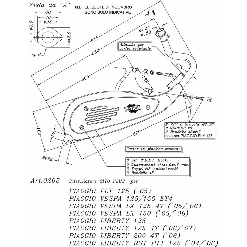 LeoVince SITOPLUS 0265 — PIAGGIO FLY 125 2005