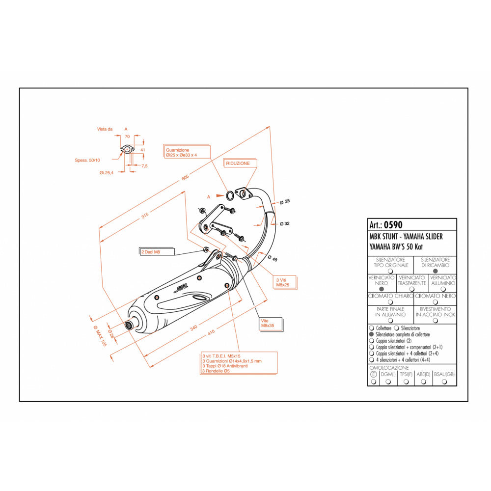 LeoVince SITO 0590 — MBK STUNT 2000 - 2002