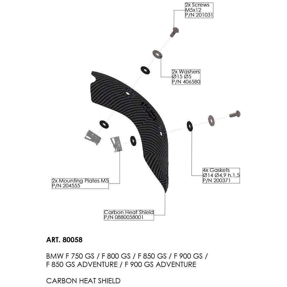 LeoVince HEAT SHIELD 80058 — BMW F 750 GS 2018 - 2024