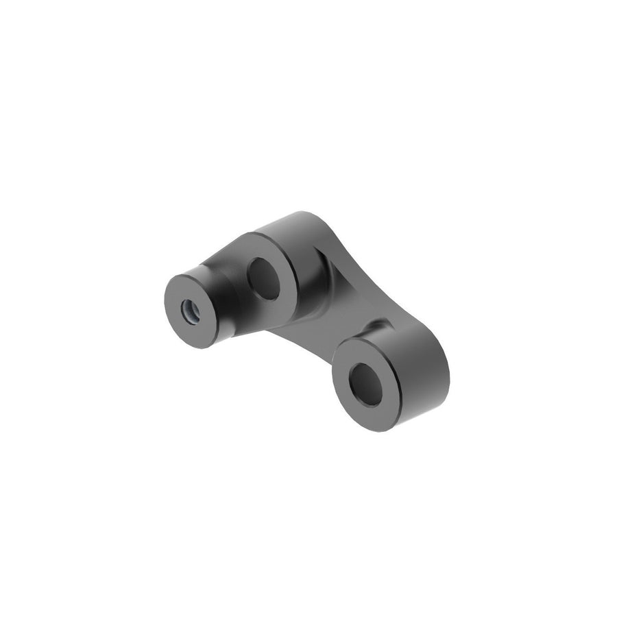 LighTech FTR840NER black racing gear-lever support bracket, product rendering; mounting hardware, side stand and complete rearsets not shown.