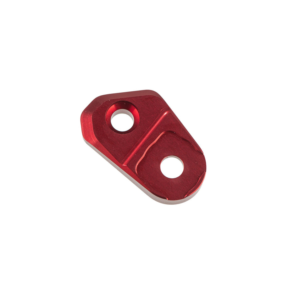 LighTech FTR746ROS red shift-side adjustable lowered footpeg plate, individual component; footpeg, mounting bolts and complete rearsets are not included.