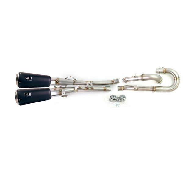 Unit Garage 3133+3134 Triumph 1200XC & XE Headpipe without catalitic converter in inox