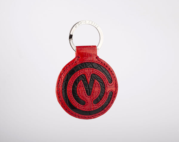 MOTOCORSE Official Crocodile Leather Key Ring 2