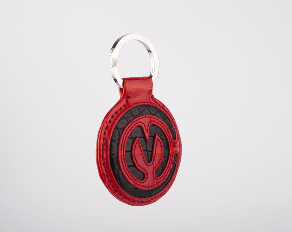 MOTOCORSE Official Crocodile Leather Key Ring 4