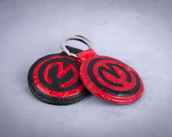 MOTOCORSE Official Crocodile Leather Key Ring 7
