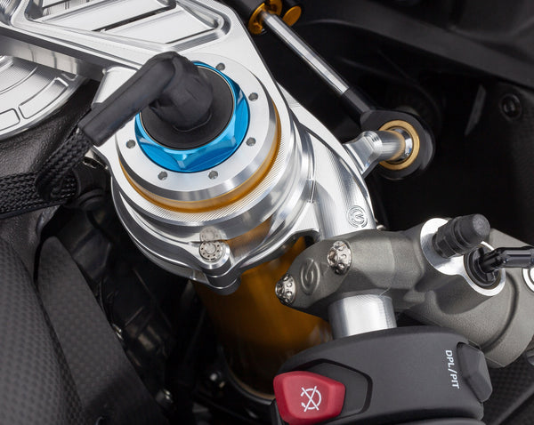 Aluminum clip-on bars with Titanium pins and screws - Ducati Panigale V4 ( 2018 - 2024 ) 14