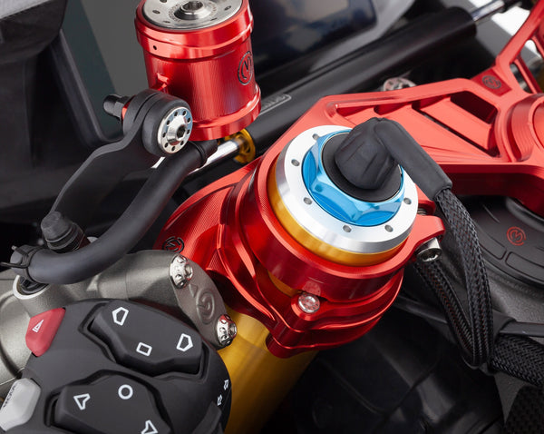 Aluminum clip-on bars with Titanium pins and screws - Ducati Panigale V4 ( 2018 - 2024 ) 19
