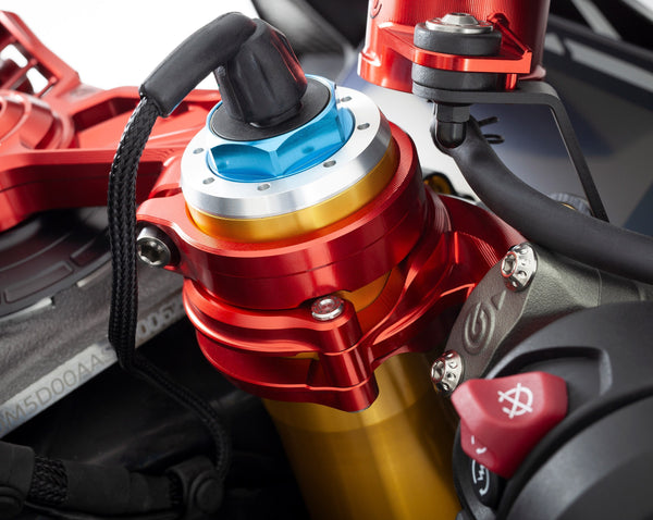 Aluminum clip-on bars with Titanium pins and screws - Ducati Panigale V4 ( 2018 - 2024 ) 21