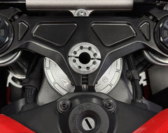 MOTOCORSE Billet steering head dust-proof cover - Ducati Panigale V4 2025 Colore - Argento