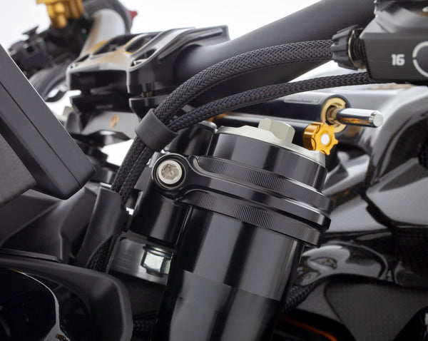 Billet Aluminium steering top triple yoke with 52mm. Ohlins racing front forks - Ducati Streetfighter V4 2025 2