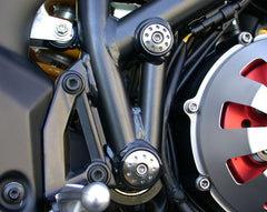 Titanium frame plugs