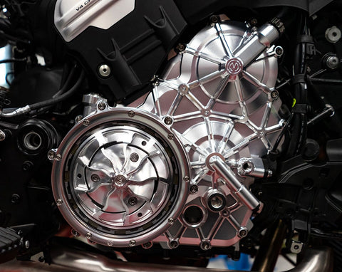 MOTOCORSE Aluminum right engine crankcase with titanium screws - Streetfighter V4 2025 Colore - Nero 1