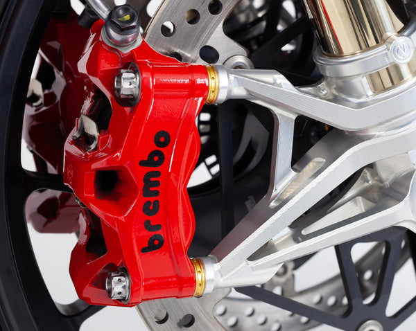 Kit of 4 spacers 5mm. Ø20mm. in Aluminum for front brake calipers - Ducati / Aprilia 21