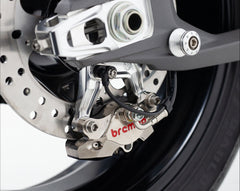 MOTOCORSE Pair of chain tensioner sliders with OEM Brembo 84mm rear brake caliper support - Ducati Panigale / Streetfighter V4 2025 Colore - Nero