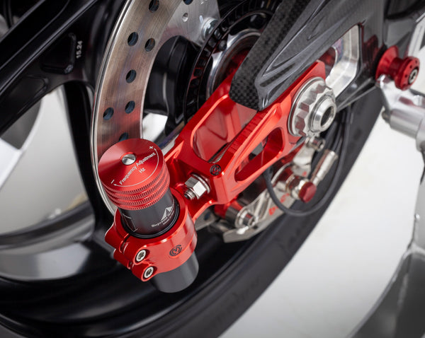 Pair of chain tensioner sliders with support for "SUPREME TECHNOLOGY OVERSUSPENSION RESONATOR" - Panigale/Streetfighter V4 2025 10