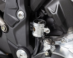 MOTOCORSE Aluminum Rear brake fluid reservoir with cap and fixing screw in titanium - Ducati Multistrada V4 Colore - Nero