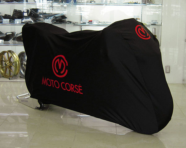 Black color bike cover "polyester/elastan" with Motocorse logo 1