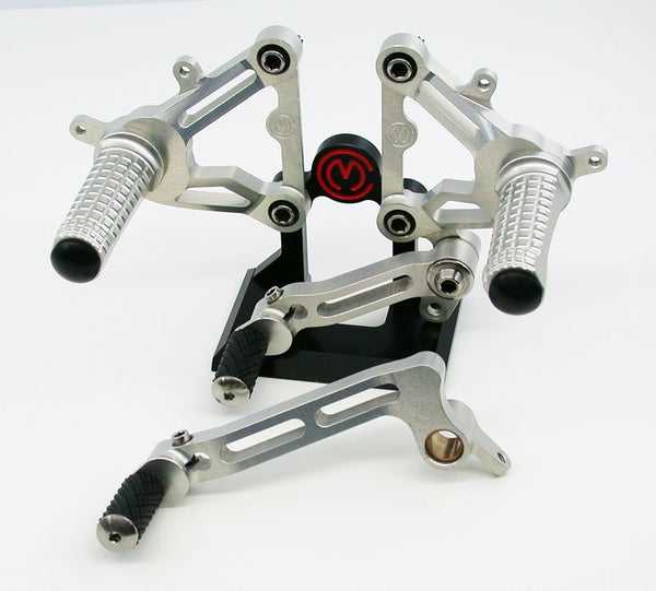 Machined from solid complete riding adjustable footpegs kit 4