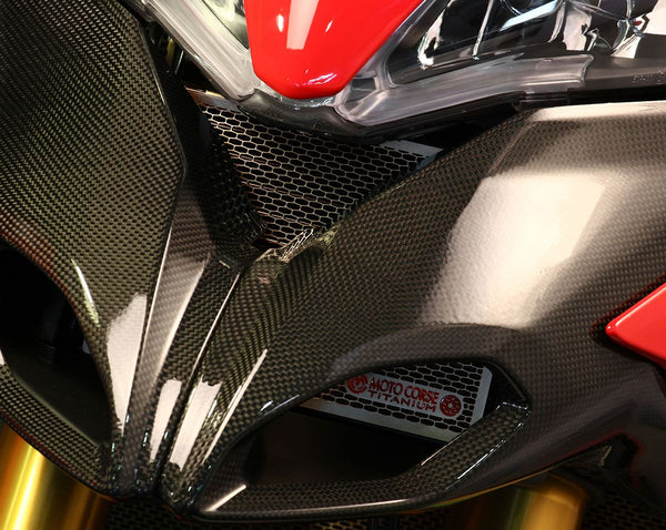 Titanium oil radiator protector screen - Ducati Multistrada 1200 (2010-2014) 2