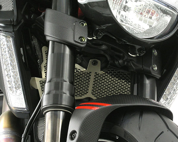 MOTOCORSE Titanium water radiators protection screen - Ducati Diavel (2011-2016)