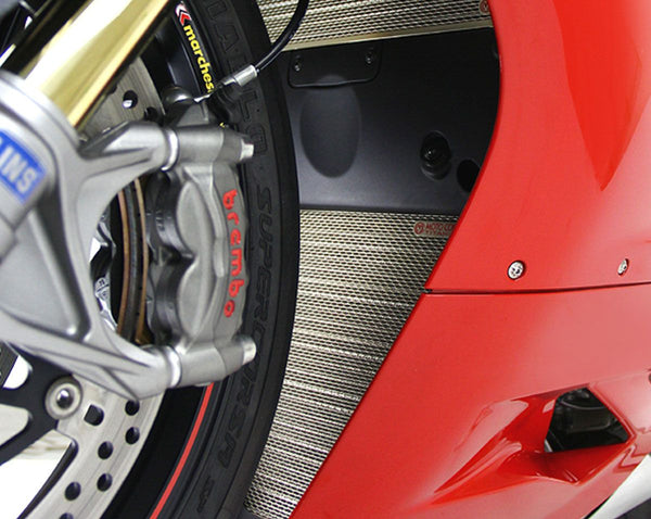 MOTOCORSE Titanium upper water radiator protection screen - Ducati Panigale 899/959/1199/1299/V2