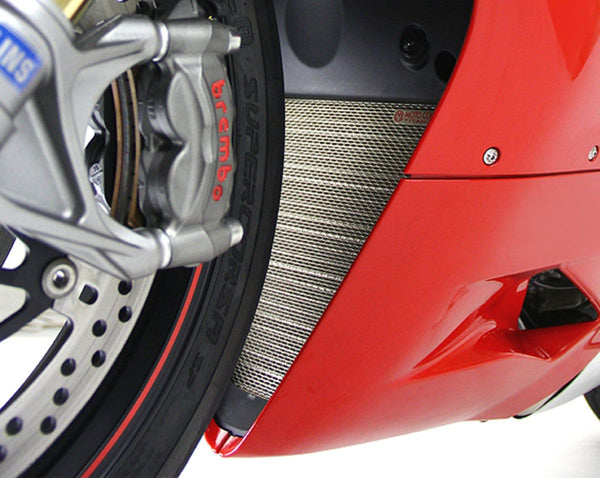MOTOCORSE Titanium lower water radiator protection screen - Ducati Panigale 899/959/1199/1299/V2