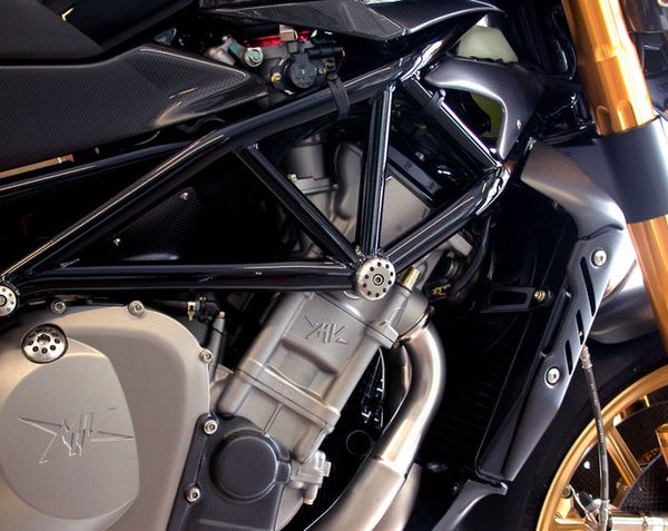 MOTOCORSE Titanium frame protection pads kit.