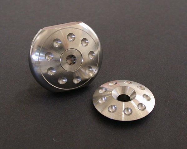 MOTOCORSE Titanium swingarm pivot plugs kit