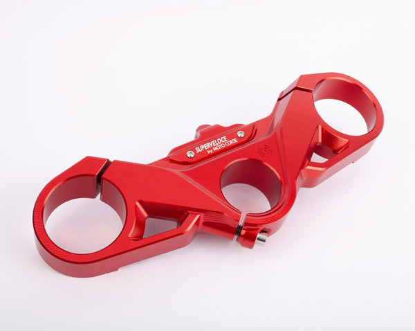 Aluminum upper steering triple clamp with titanium screws - MV Agusta Superveloce 800 Colore piastra di sterzo  - Argento, Colore targhetta - Argento 4