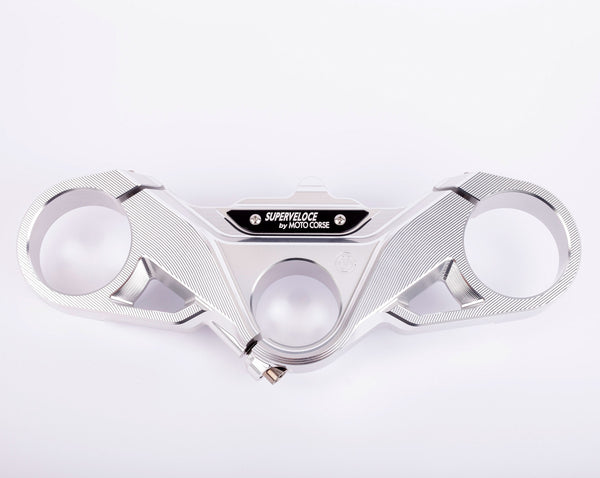 Aluminum upper steering triple clamp with titanium screws - MV Agusta Superveloce 800 Colore piastra di sterzo  - Argento, Colore targhetta - Argento 7