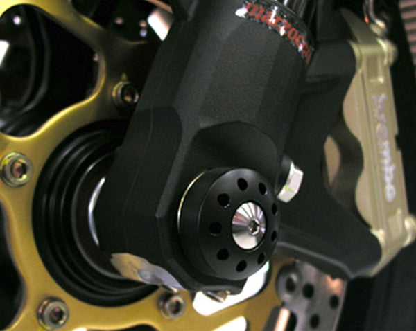 Front fork axle sliders with Titanium bolts 2