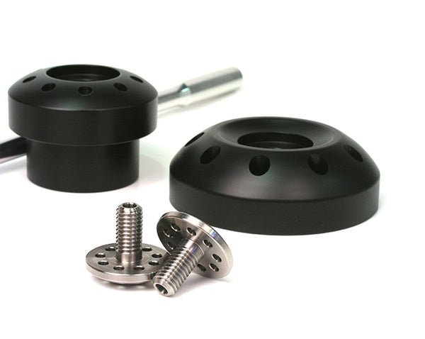 MOTOCORSE Rear wheel axle slider inc. Titanium bolts
