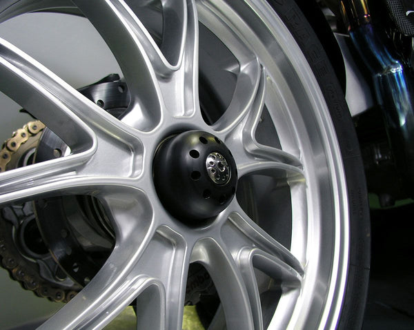 MOTOCORSE Rear wheel axle slider inc. Titanium bolts