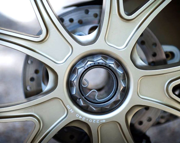 MOTOCORSE Billet titanium rear wheel nut